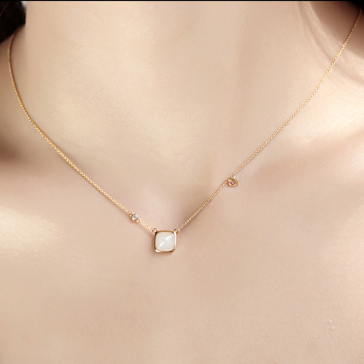 Fortune Hotan Jade Necklace 4 Hotan Jade Tower Necklace