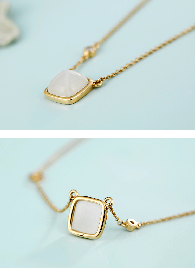 Fortune Hotan Jade Necklace 6 Hotan Jade Tower Necklace