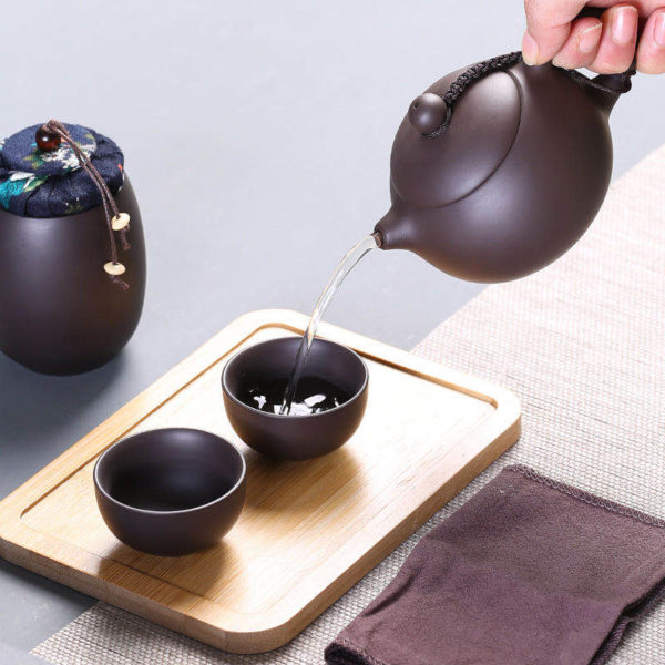 Travel Tea Set With Case Boccaro Ware (2 Teacups)