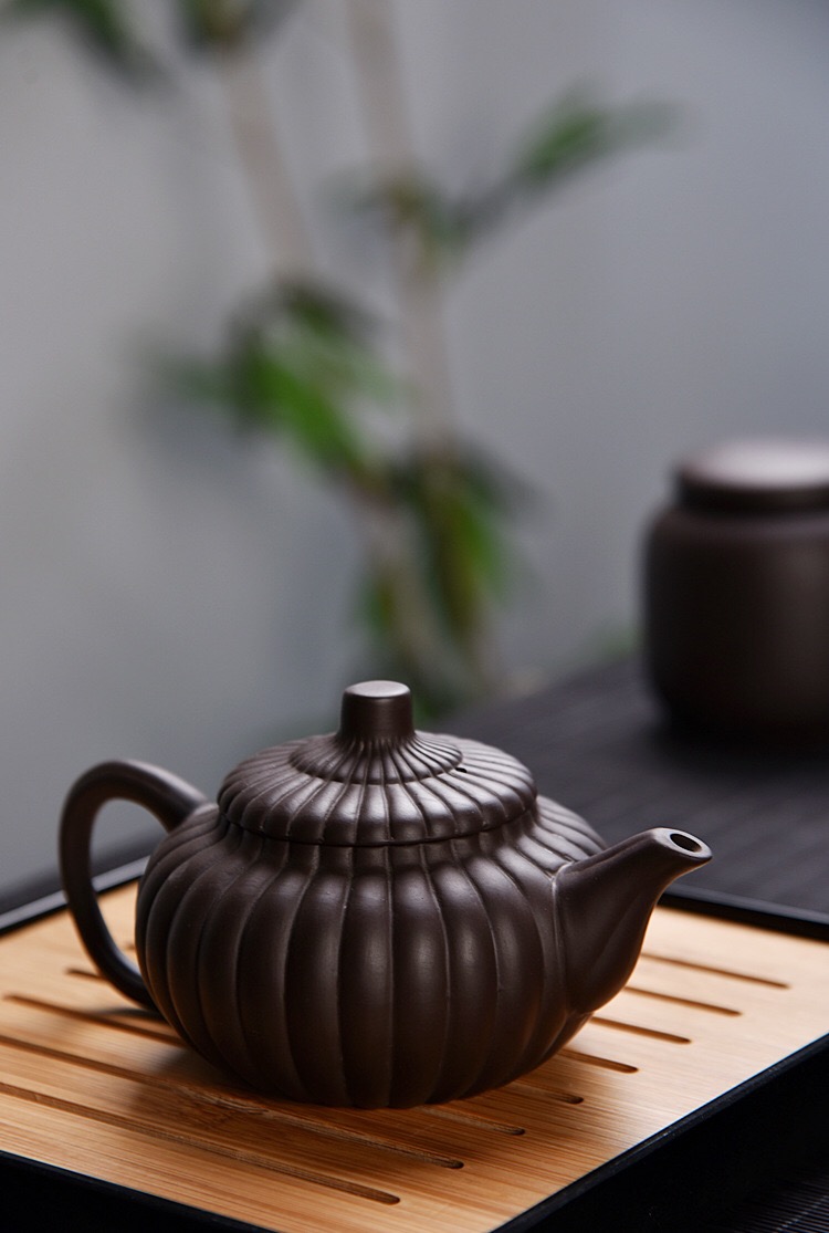 Business Gongfu Travel Tea Set Pumpkin Pot (4 Cups) 4 Business Gongfu Travel Tea Set Unique Pumpkin Pot (4 Cups)